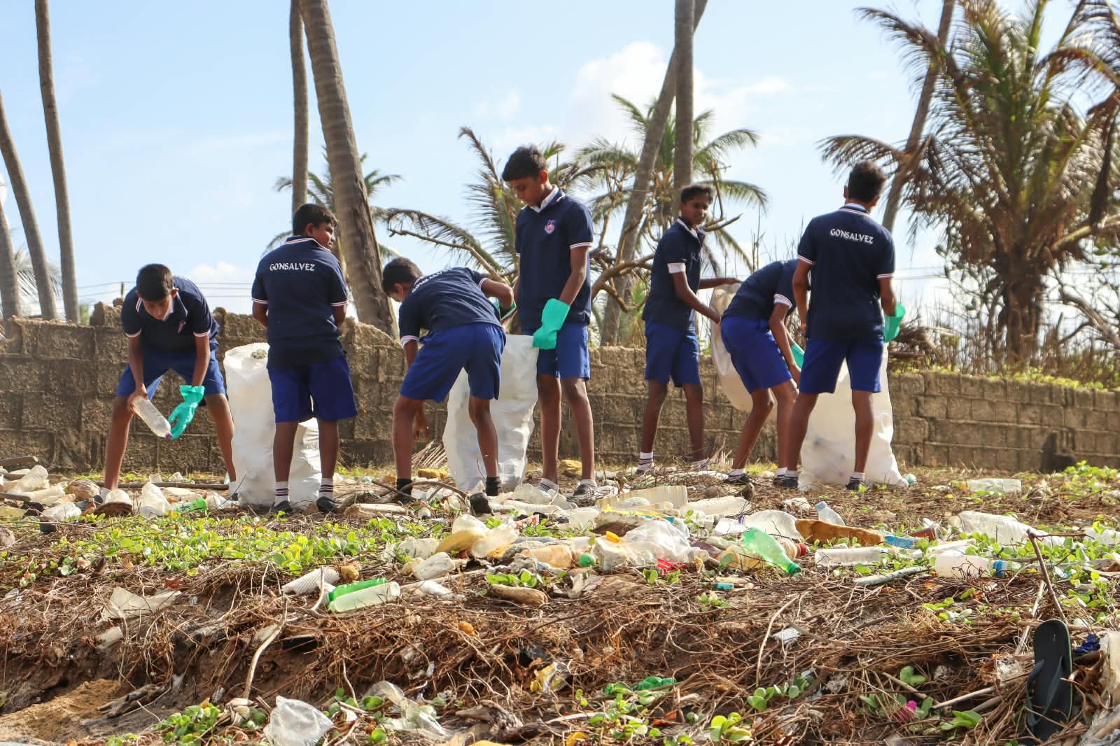 Beach Clean-Up Programme Conducted by Gonzalvez College Students under PHINLA II